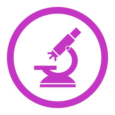 Labs mikroskop yuvarlak vektör simgesi
