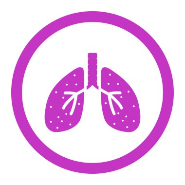 Akciğerler yuvarlak vektör simgesi
