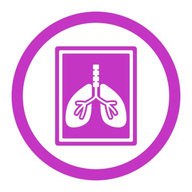 Akciğer röntgeni fotoğraf yuvarlak vektör simgesi