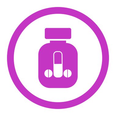 Erkek tıp yuvarlak vektör simgesi