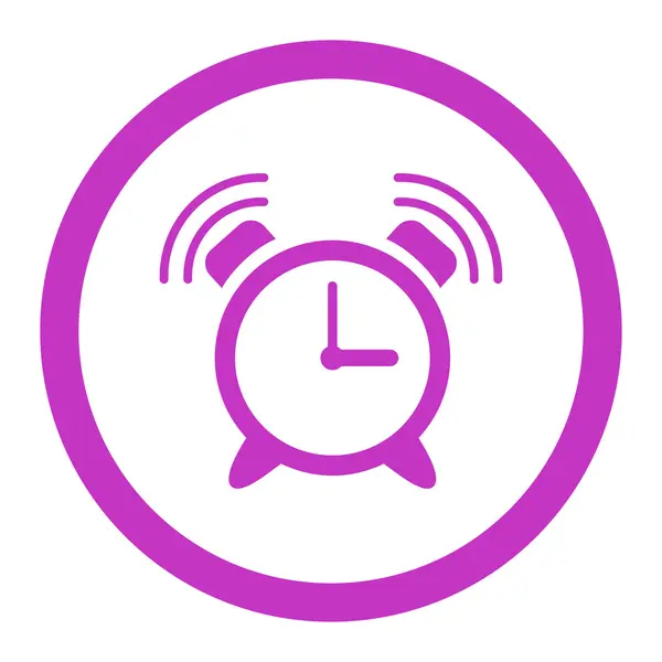 Relógio despertador anel arredondado vetor ícone — Vetor de Stock