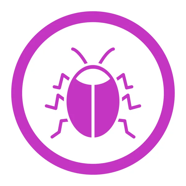 Bug Rounded Vector Icon — Stock Vector