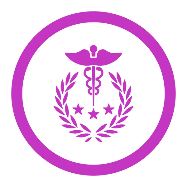 Caduceus Logo Rounded Vector Icon — Stock Vector