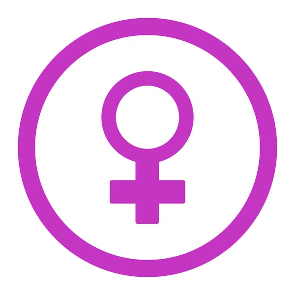 Female Symbol Rounded Vector Icon — Stock Vector