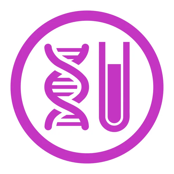 Genetisk analys rundade vektor Icon — Stock vektor
