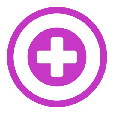 Tıp yuvarlak vektör simgesi