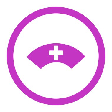 Tıbbi güneşlik yuvarlak vektör simgesi