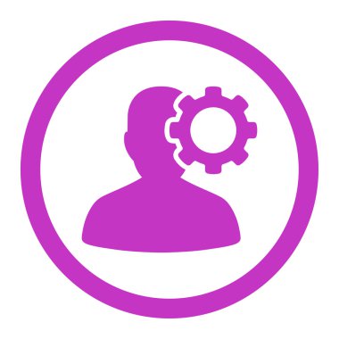 Migren yuvarlak vektör simgesi