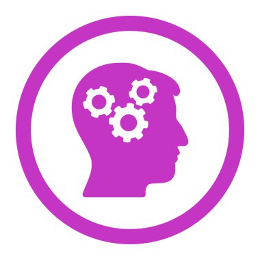 Zihin yuvarlak vektör simgesi