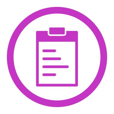 Pad metin yuvarlak vektör simgesi