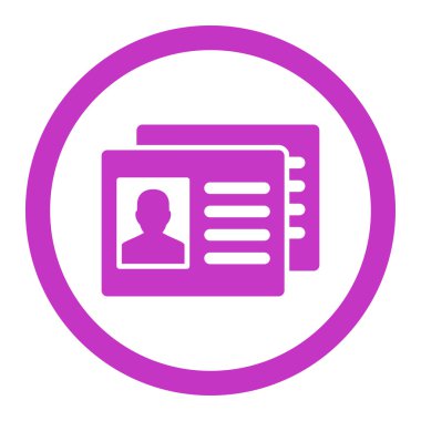 Hasta hesapları yuvarlak vektör simgesi