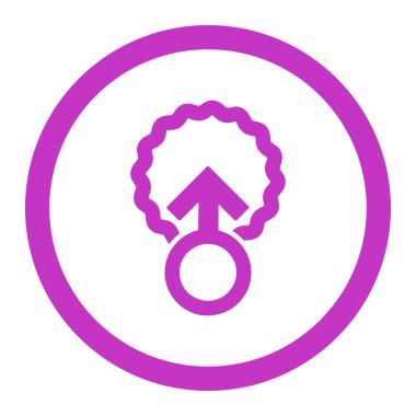 Ovum penetrasyon yuvarlak vektör simgesi