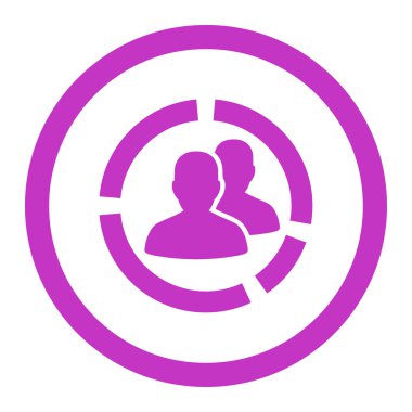 Hasta diyagramı yuvarlak vektör simgesi