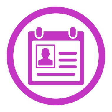 Kişisel rozet yuvarlak vektör simgesi