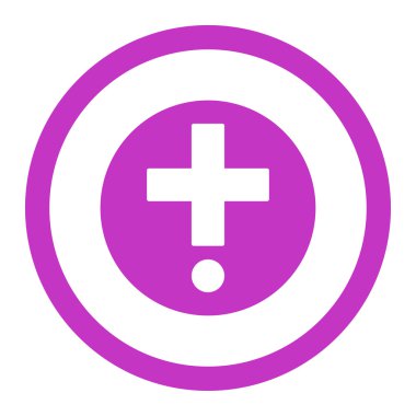 Eczane yuvarlak vektör simgesi