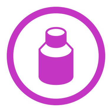 Phial yuvarlak vektör simgesi