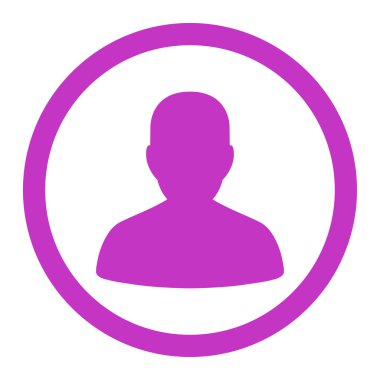 Portre yuvarlak vektör simgesi