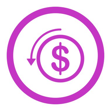 Yuvarlak vektör simge iade