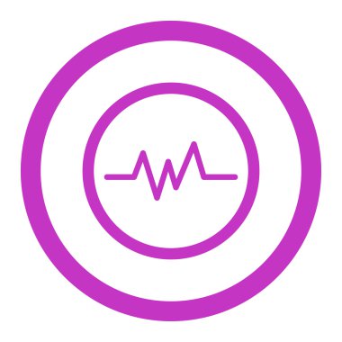 Nabız yuvarlak vektör simge izleme