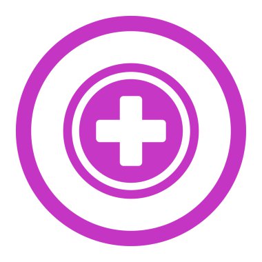 Çapraz yuvarlak vektör simge yuvarlak