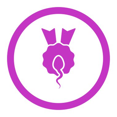 Sperm kazanan yuvarlak vektör simgesi