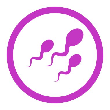 Sperm yuvarlak vektör simgesi