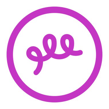 Spiral basili yuvarlak vektör simgesi