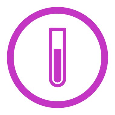 Test tüpü yuvarlak vektör simgesi