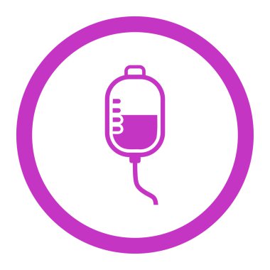 Terapi damlalık yuvarlak vektör simgesi