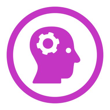 Düşünme yuvarlak vektör simgesi