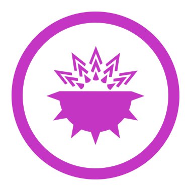 Viral yapısı yuvarlak vektör simgesi