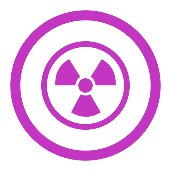 Radyasyon tehlike yuvarlak vektör simgesi — Stok Vektör