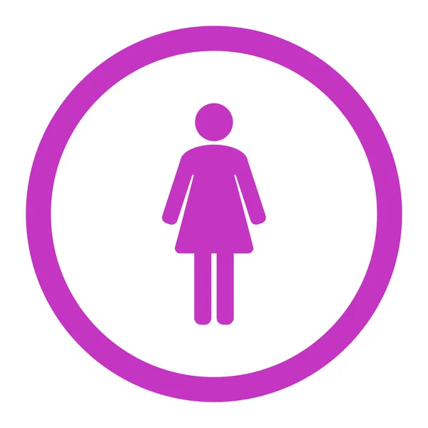 Mujer redondeada Vector icono — Vector de stock