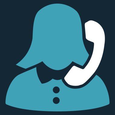 Resepsiyonist düz simgesi