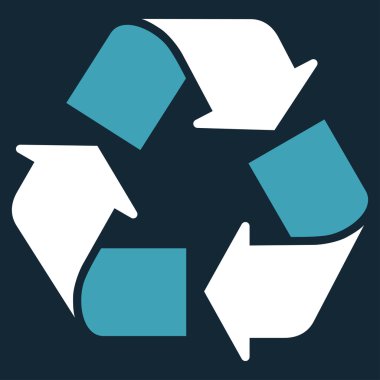 geri dönüşüm düz simgesi