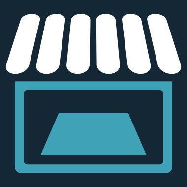 Dükkanı düz simgesi