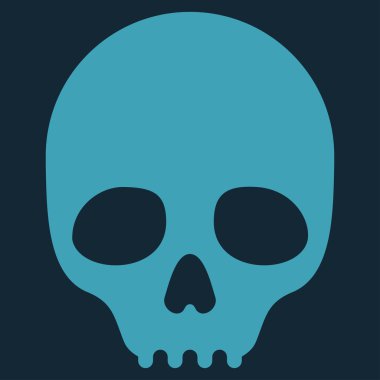 Kafatası düz simgesi