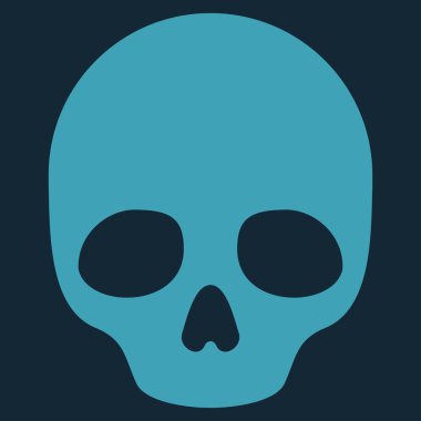 Kafatası düz simgesi