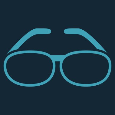 Gözlük düz simgesi