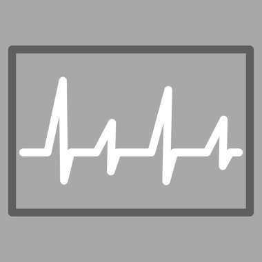 Kardiyogram düz simgesi