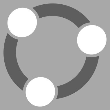 İşbirliği düz simgesi