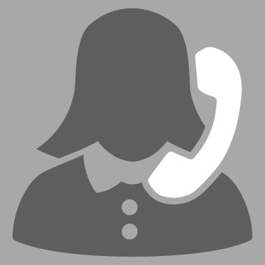 Resepsiyonist düz simgesi