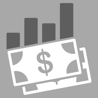 Satış çubuk grafik simgesini