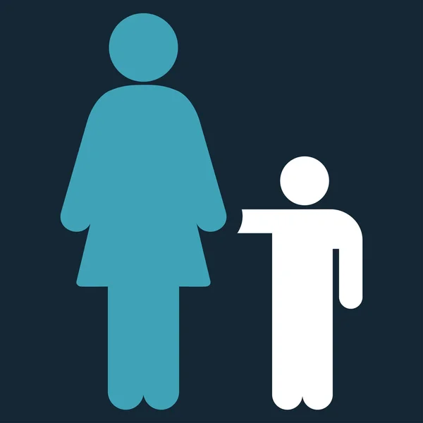 Moeder met zoon pictogram — Stockfoto