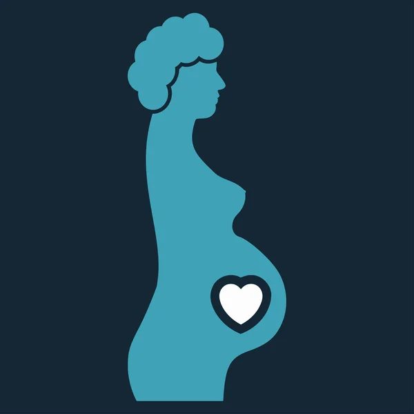 Беременная женская икона — стоковое фото