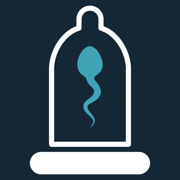 Sperme dans l'icône préservatif — Photo