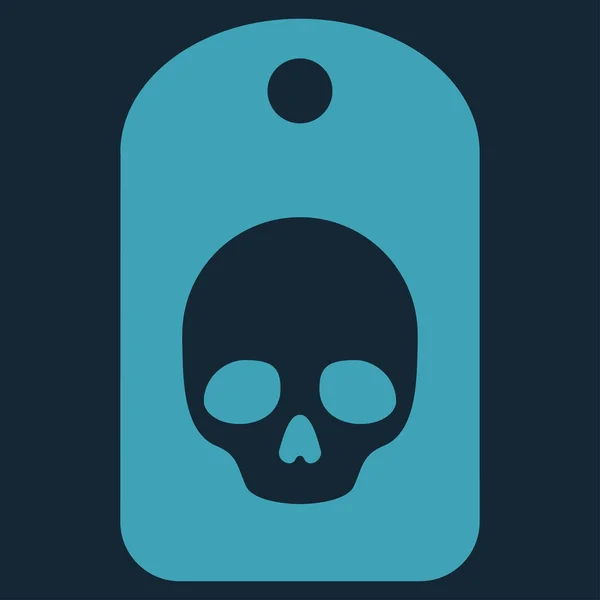 Icono de etiqueta de cráneo — Foto de Stock