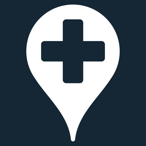 Medical Map Marker Icon — Stock Photo, Image