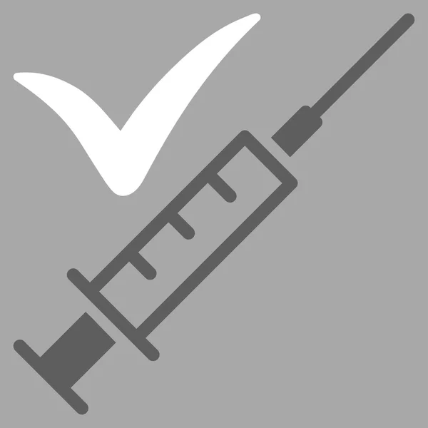 Gedaan vaccinatie pictogram — Stockfoto