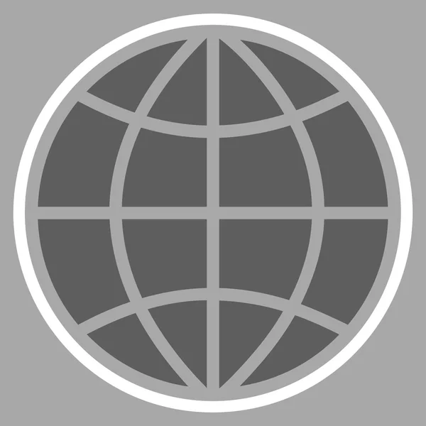 Ícone plano global — Fotografia de Stock